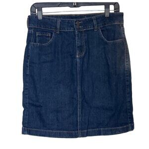Old Navy Skirt Women Blue Jean Mini Straight Pencil Denim Stretch Dark 8 Medium